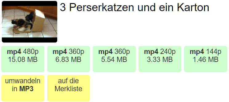 Optionen und Bestätigung für MP3-Ausgabe