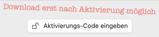 Schaltfläche zur Eingabe des Aktivierungs-Codes in Video Downloader Ultimate für macOS